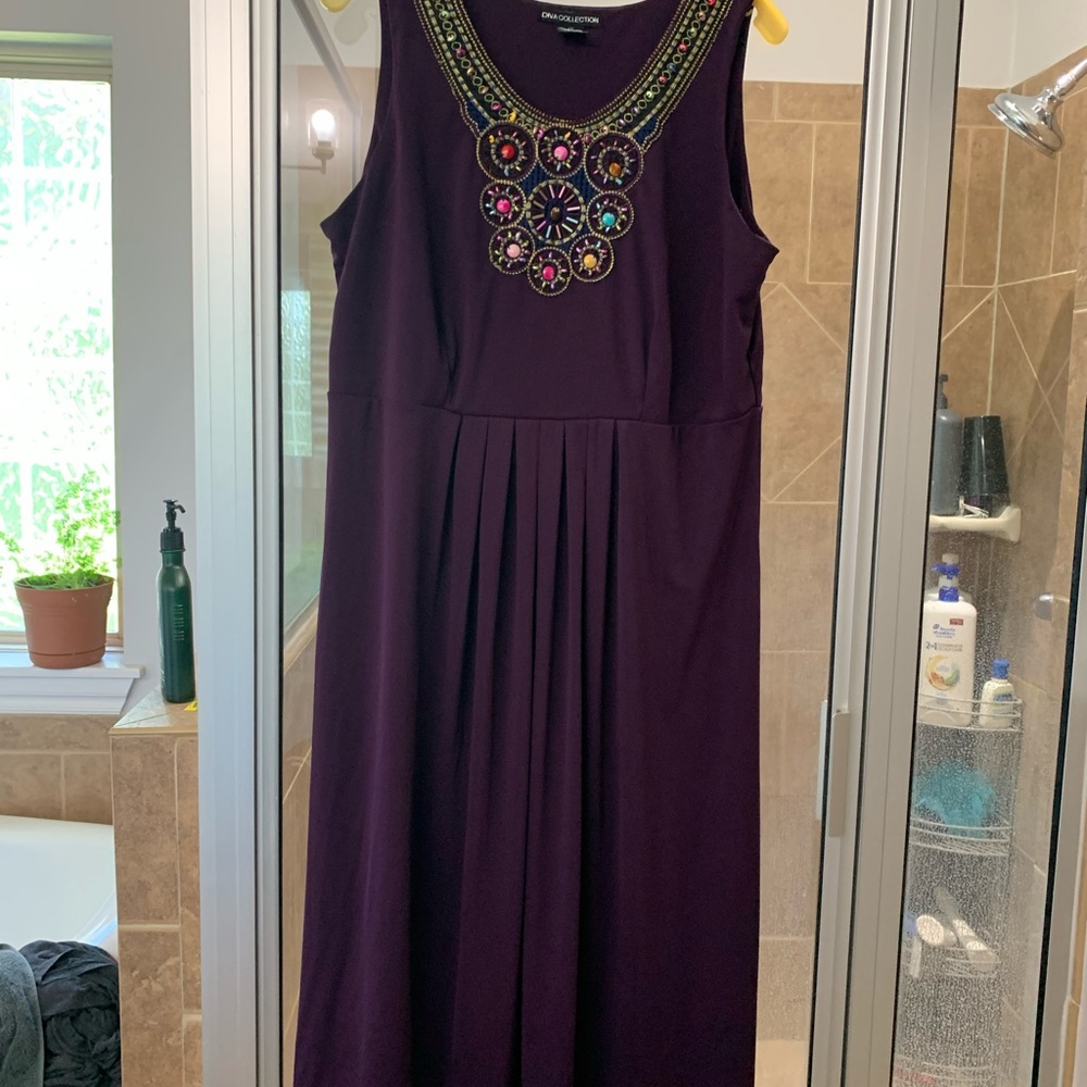 Purple A frame dress.